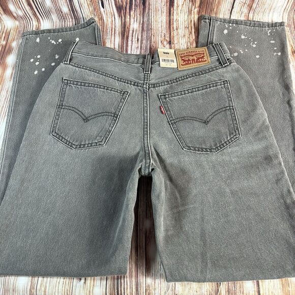 NEW Levi's LOW PRO STRAIGHT Leg Size 26 Gray Mid Rise Jeans Denim Pants 28x30 - Picture 4 of 15